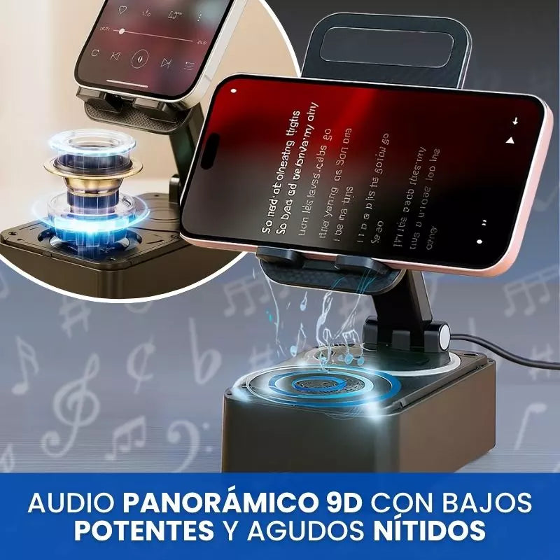 TechFusion® – El Soporte Todo en Uno con Sonido Envolvente
