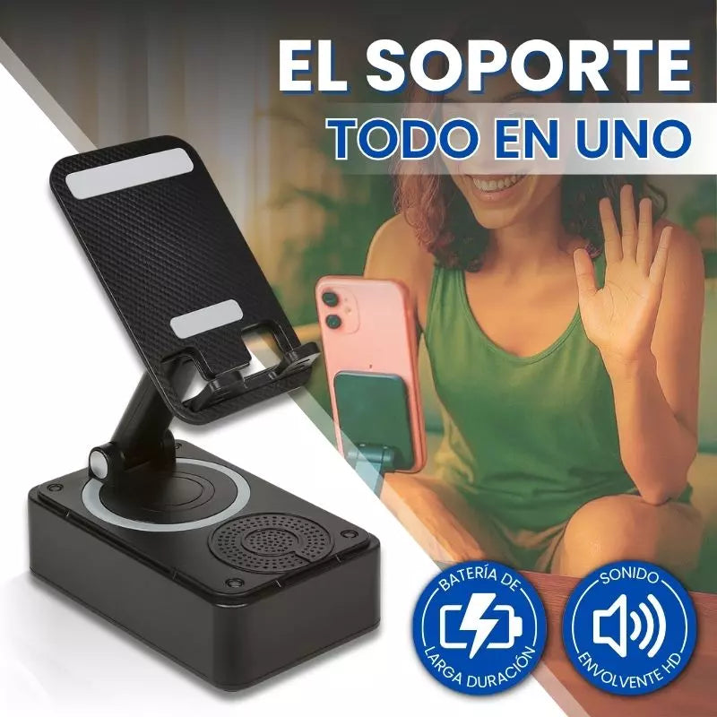 TechFusion® – El Soporte Todo en Uno con Sonido Envolvente