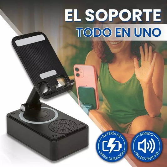 TechFusion® – El Soporte Todo en Uno con Sonido Envolvente