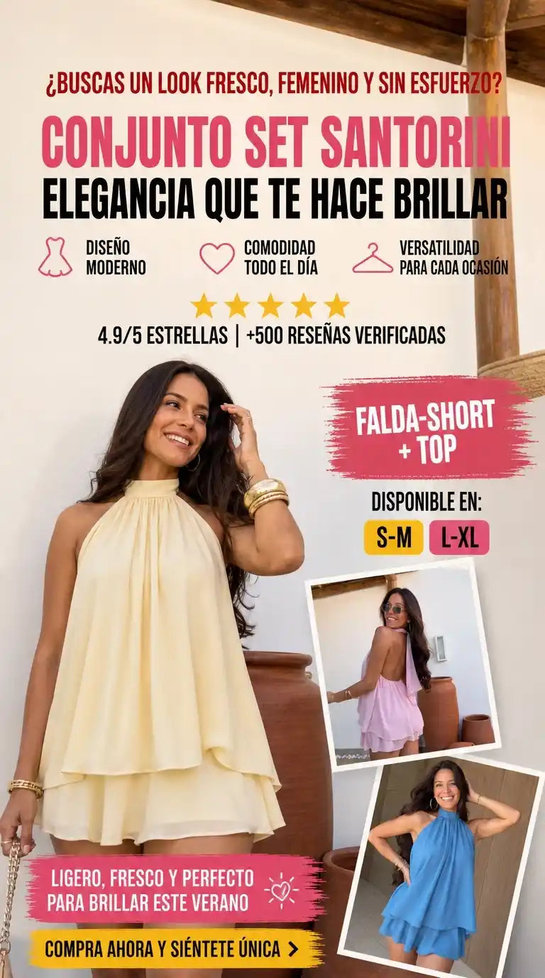 Conjunto Set Santorini - Falda-Short + Top