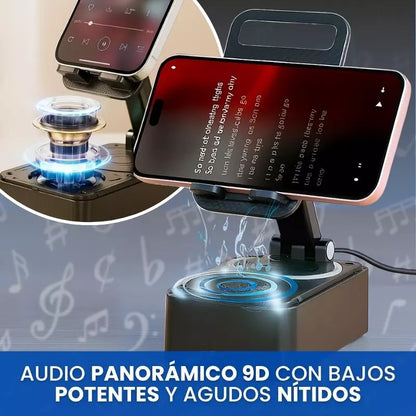 TechFusion® – El Soporte Todo en Uno con Sonido Envolvente