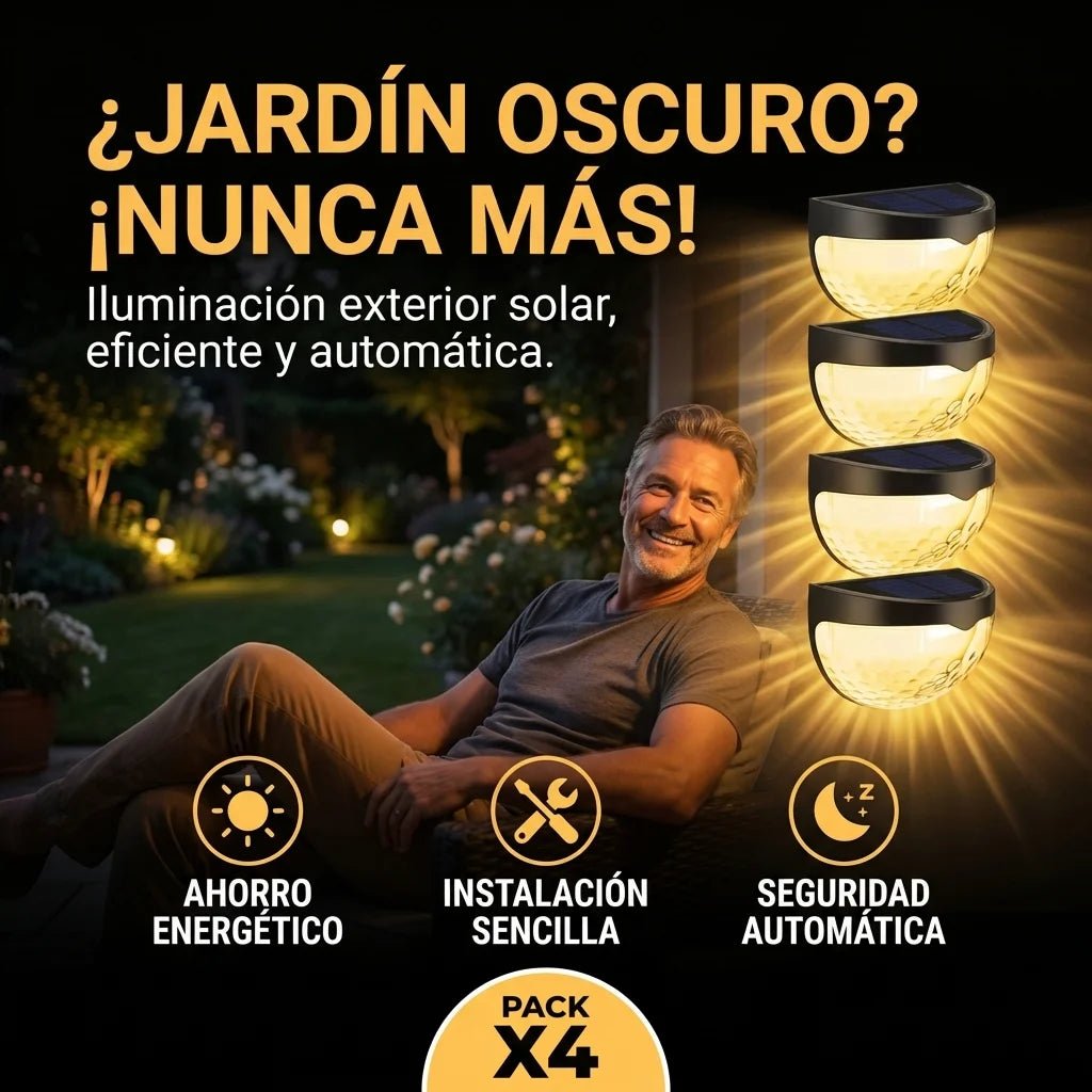 LumiFence™ PACK X4 | Iluminación Inteligente que Protege y Decora tu Hogar💡 - Bazarfy