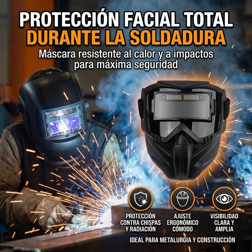 MÁSCARA DE SOLDAR AUTO - OSCURECIBLE PROTECTOR VISION PRO™🔥 - Bazarfy